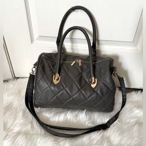 Quilted gray purse